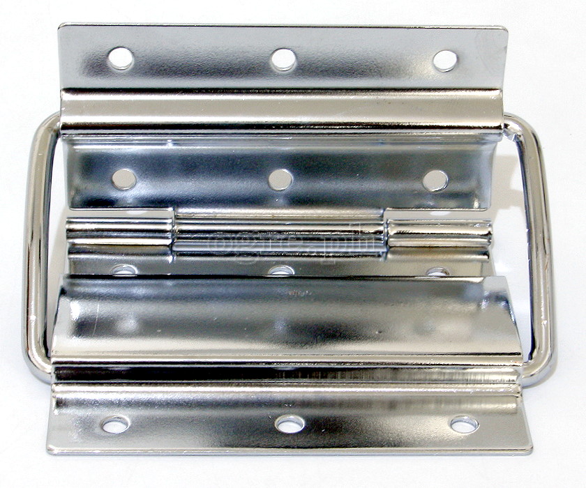 HS05 Flight Case Medium Stop Hinge, 71x110mm, Chrome, Set of 2