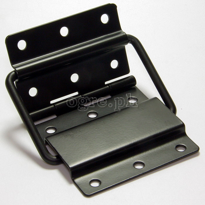 HS05-B Flight Case Medium Stop Hinge, 71x110mm, Black, Set of 2