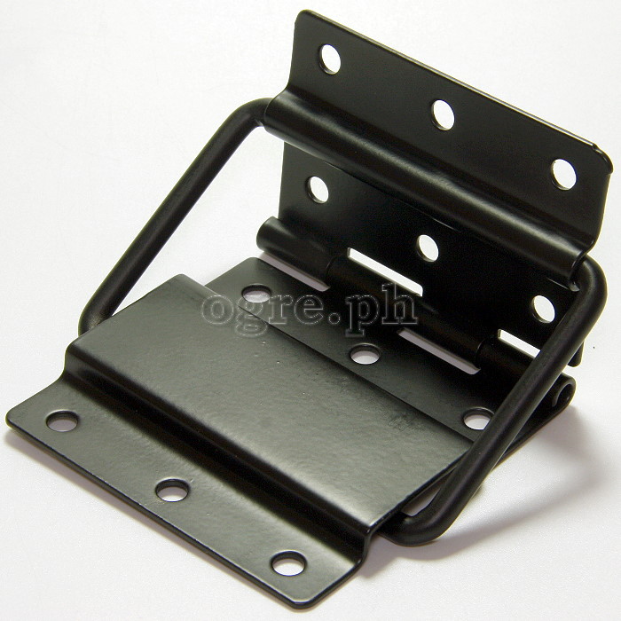 HS05-B Flight Case Medium Stop Hinge, 71x110mm, Black, Set of 2