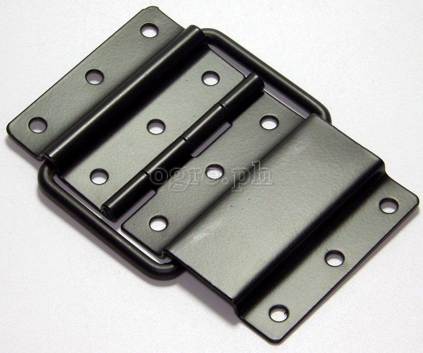 HS05-B Flight Case Medium Stop Hinge, 71x110mm, Black, Set of 2