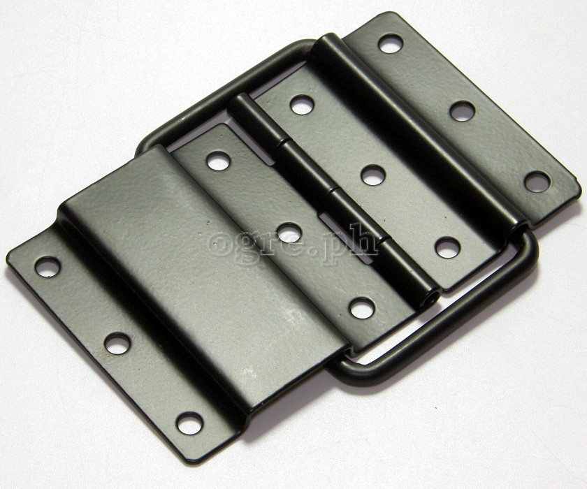 HS05-B Flight Case Medium Stop Hinge, 71x110mm, Black, Set of 2