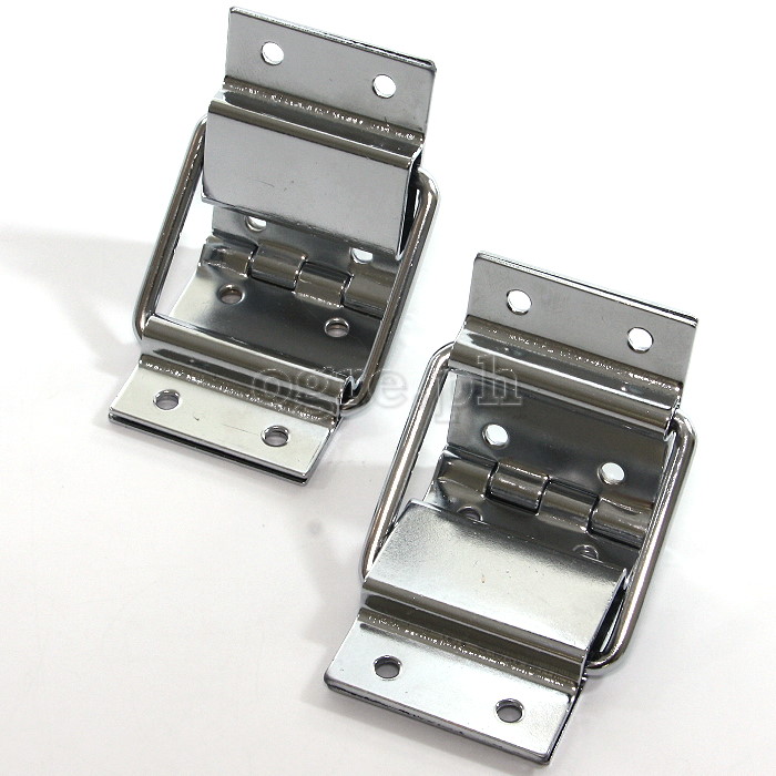 HS08 Flight Case Small Lid Stay Hinge, 40x95mm, Chrome, Set of 2