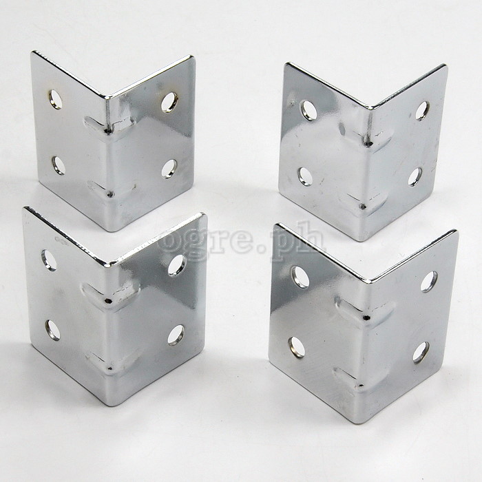 JM30 Flight Case Small Corner Brace Protector, 30*40mm, Chrome, Set of 4