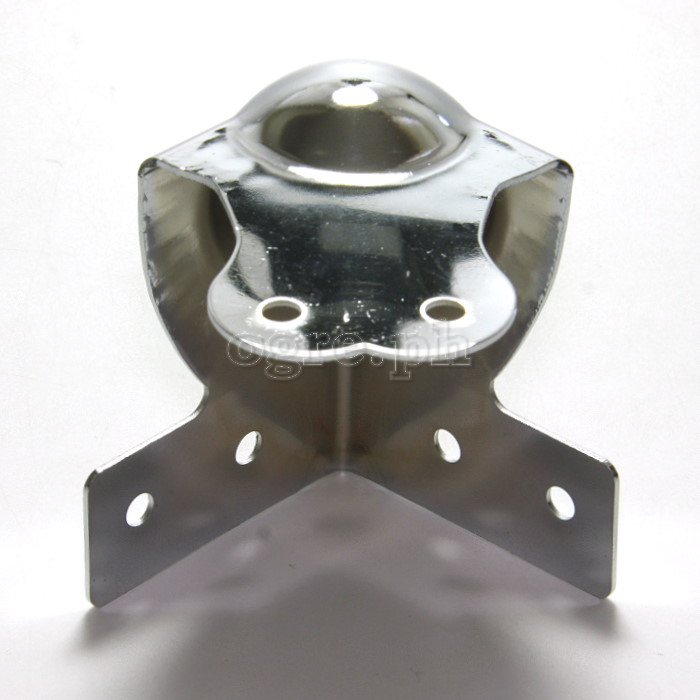 MB01 Flight Case Large Combination Ball Corner / Brace, 6 Holes 70mm, Chrome, Set of 4