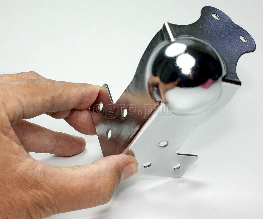MB02 Flight Case Large Combination Ball Corner / Brace, 8 Holes 94mm, Chrome, Set of 4