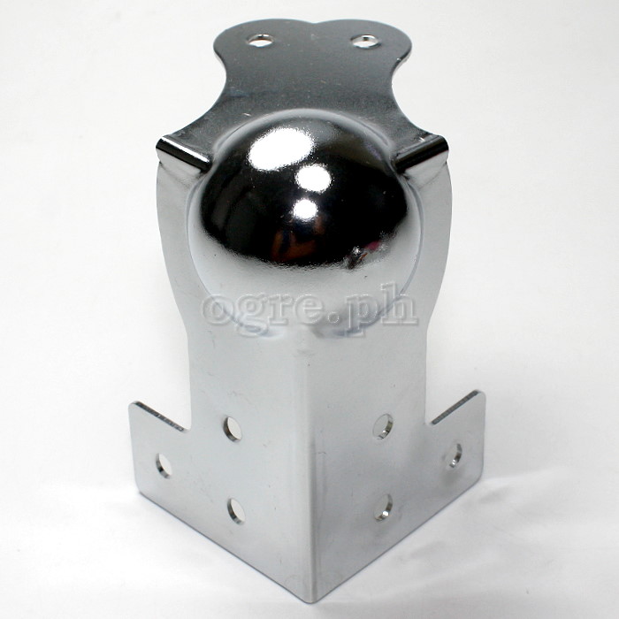 MB02 Flight Case Large Combination Ball Corner / Brace, 8 Holes 94mm, Chrome, Set of 4