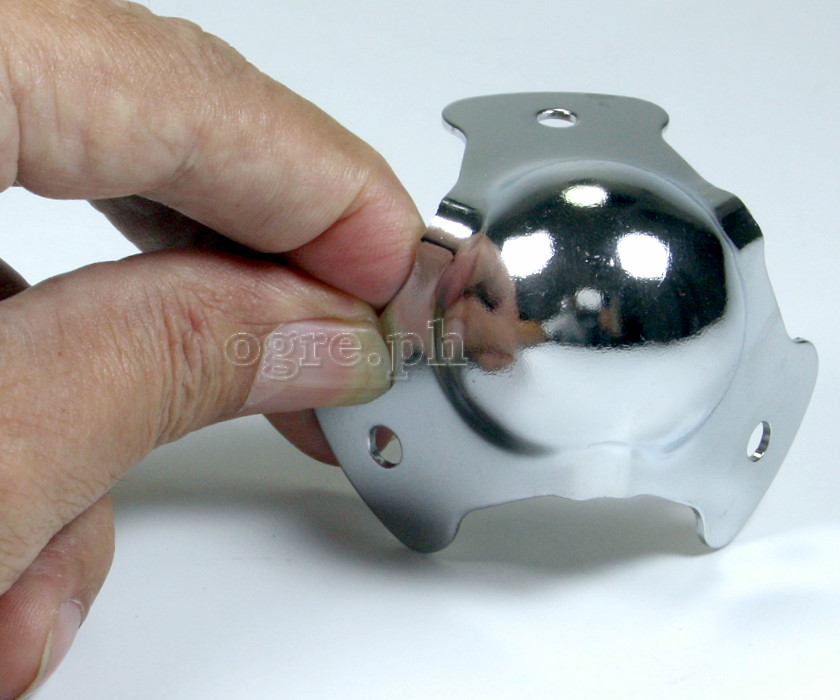SC02 Flight Case Small Ball Corner, 3 Holes, 55*45mm, Chrome, Set of 4