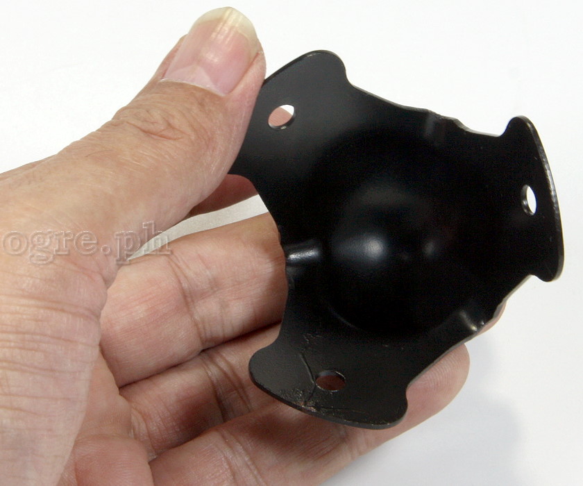 SC02-B Flight Case Small Ball Corner, 3 Holes, 55*45mm, Black, Set of 4