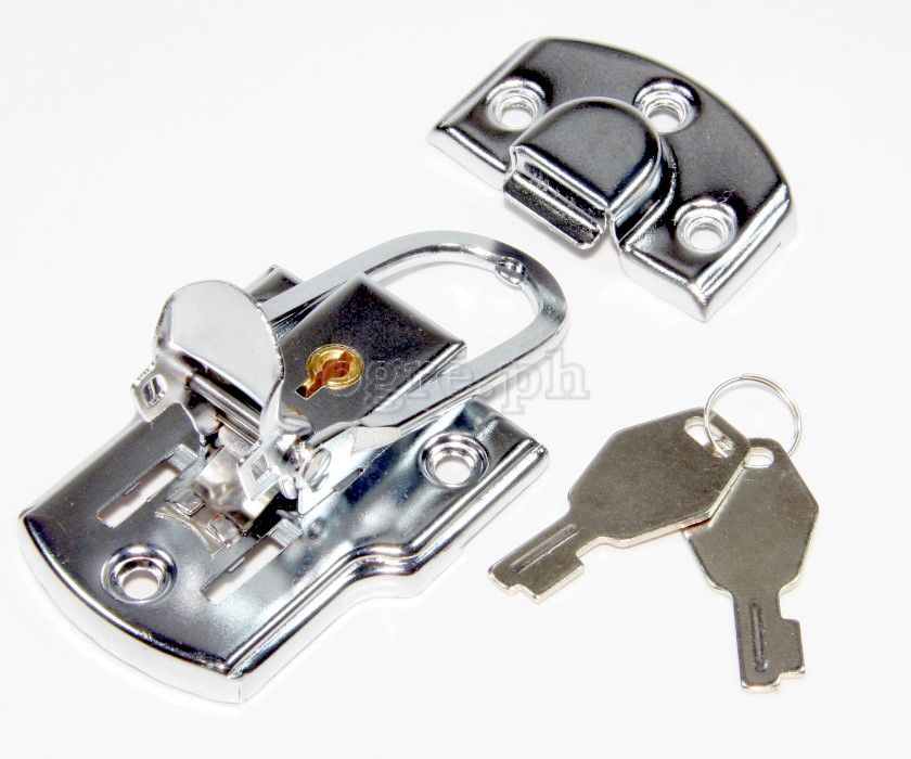 TL01-L Flight Case Large Drawbolt Closure Latch, Key Lockable 90 x 50mm