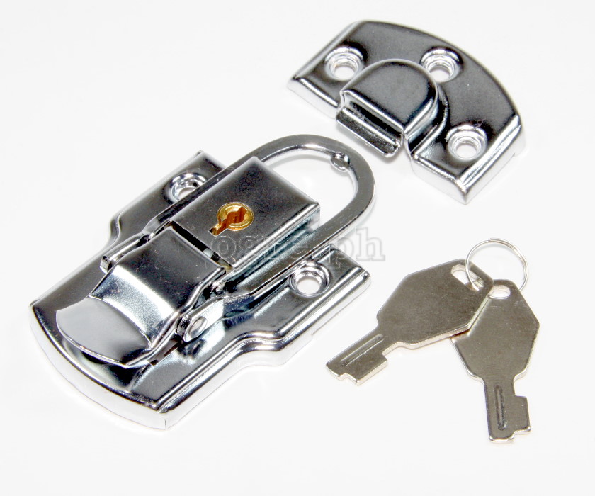 TL01-L Flight Case Large Drawbolt Closure Latch, Key Lockable 90 x 50mm