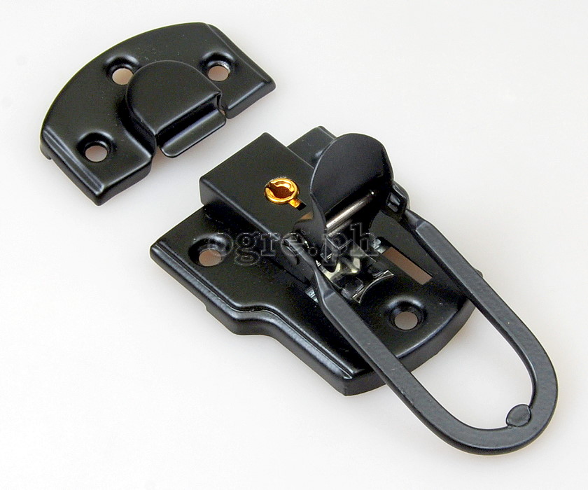 TL01-LB Flight Case Large Drawbolt Closure Latch, Key Lockable 90 x 50mm Black