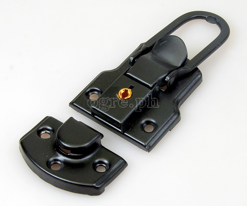 TL01-LB Flight Case Large Drawbolt Closure Latch, Key Lockable 90 x 50mm Black