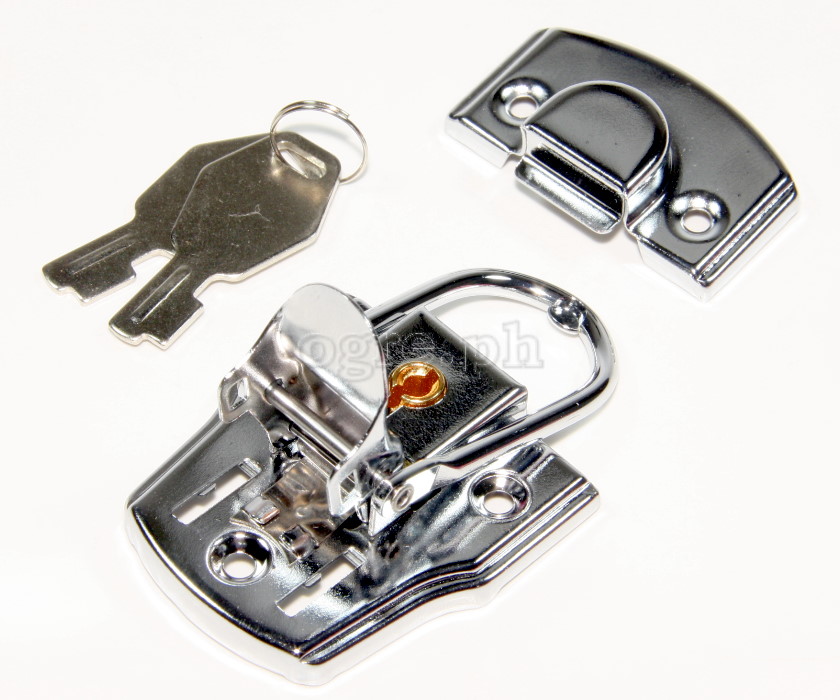TL02-L Flight Case Medium Drawbolt Closure Latch, Key Lockable 75 x 45mm
