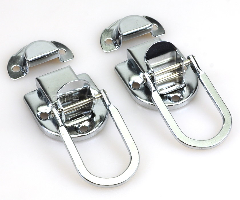 TL03 Flight Case Small Drawbolt Closure Latch, 58 x 34mm, Chrome, Set of 2