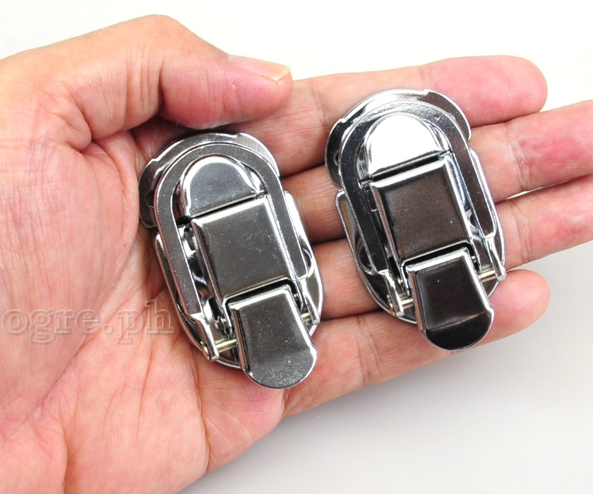 TL03 Flight Case Small Drawbolt Closure Latch, 58 x 34mm, Chrome, Set of 2