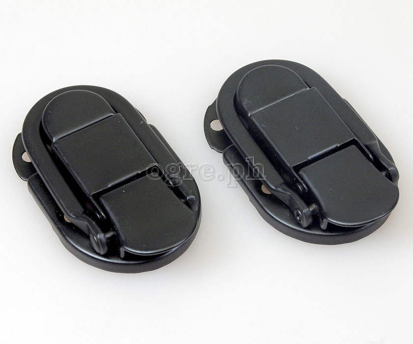 TL03-B Flight Case Small Drawbolt Closure Latch, 58 x 34mm, Black, Set of 2