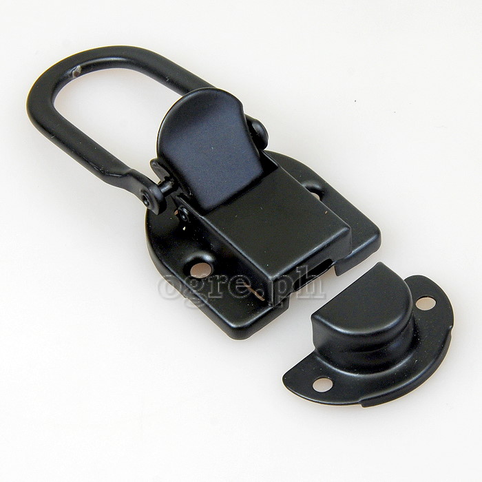 TL03-B Flight Case Small Drawbolt Closure Latch, 58 x 34mm, Black, Set of 2