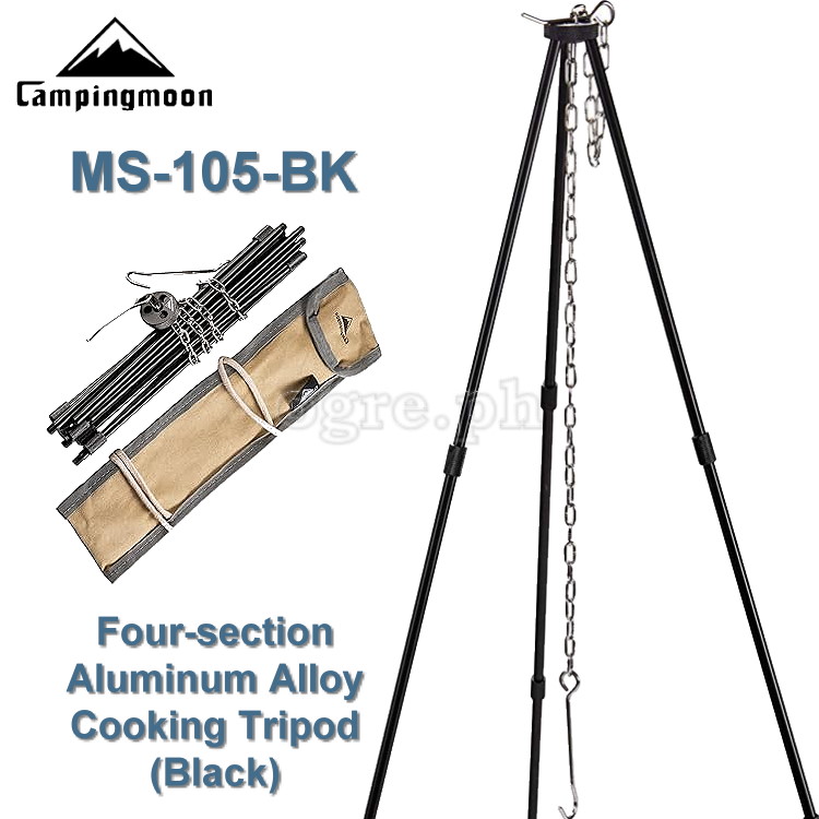 MS-105 Four-Sections Aluminum Alloy Outdoor Cooking Tripod