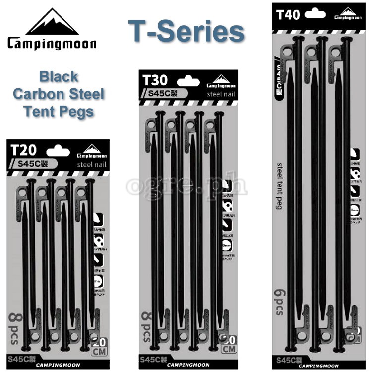 T-Series Heavy Duty Carbon Steel Tent Pegs 20 30 40cm