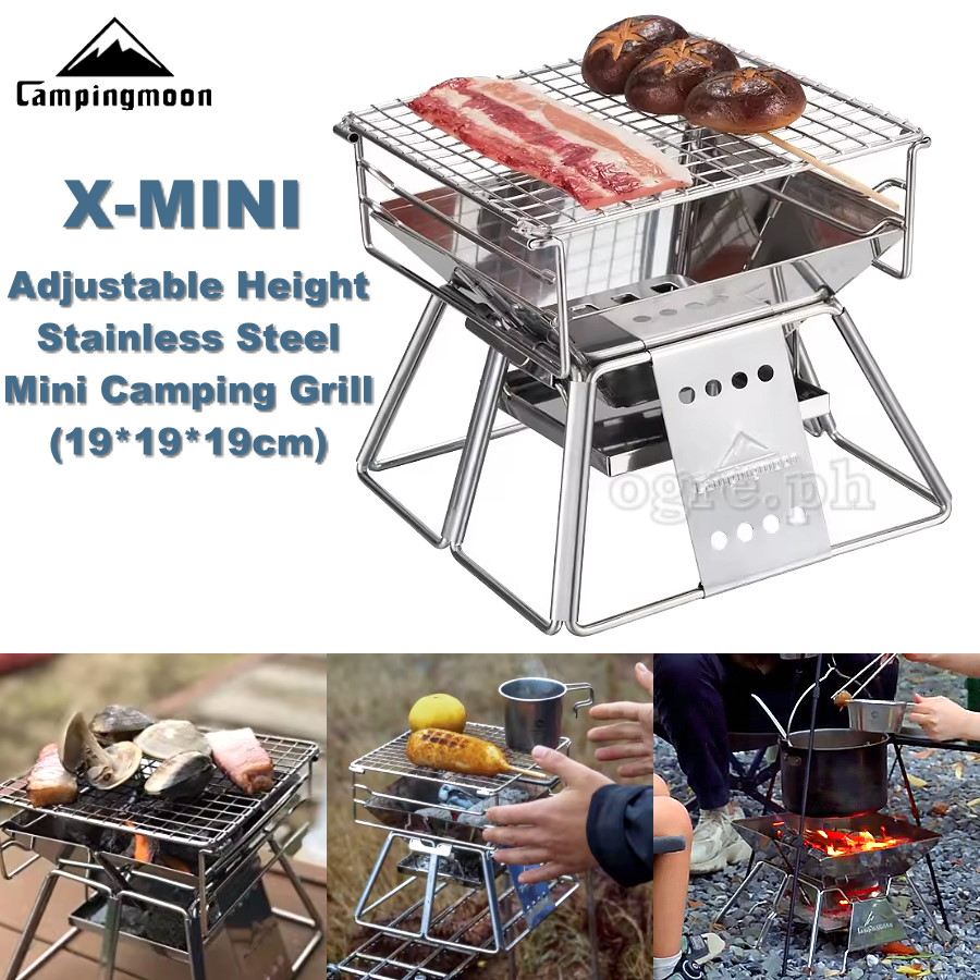 X-MINI Portable Stainless Steel Mini Camping Grill Stand (19*19*19cm)