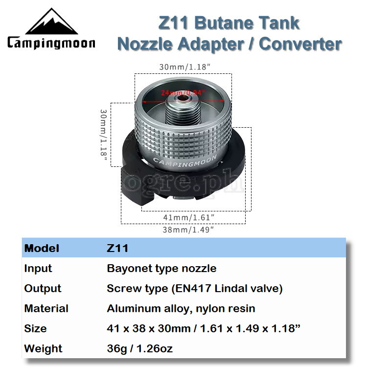 Z11 Butane Tank Nozzle Adapter / Converter