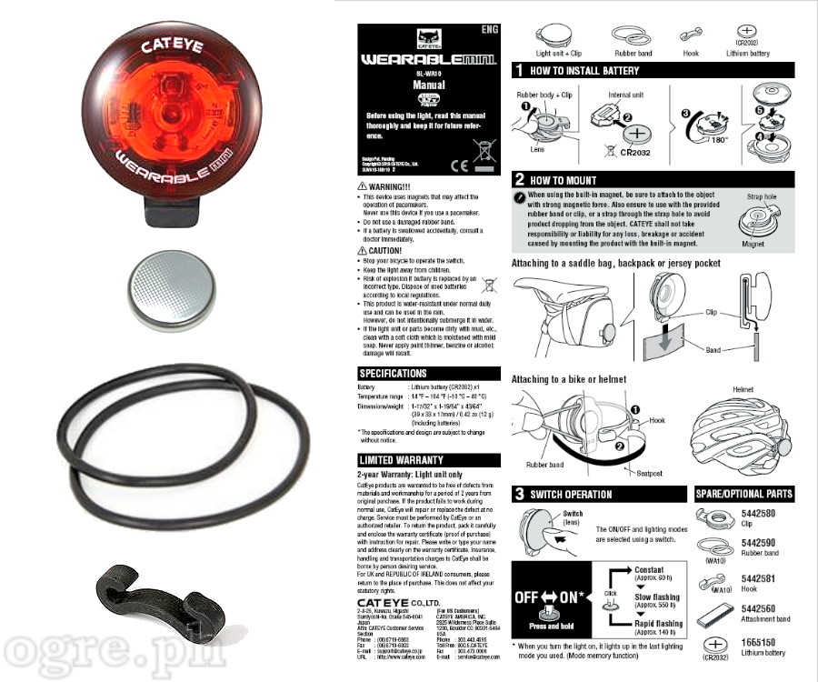 SL-WA10 Wearable Mini Safety Light