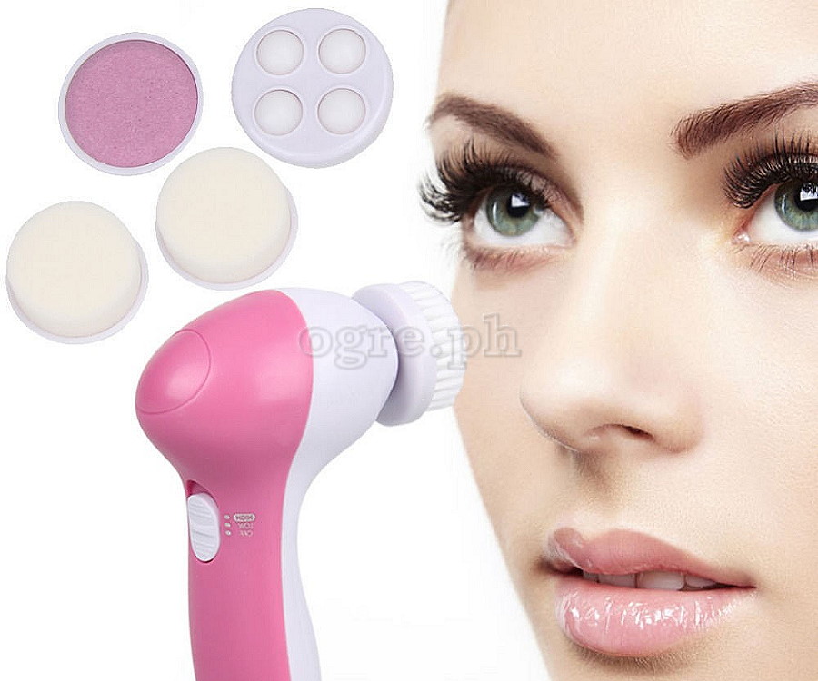 W-1306 5-in-1 Facial Cleansing Brush Set Battery-Powered