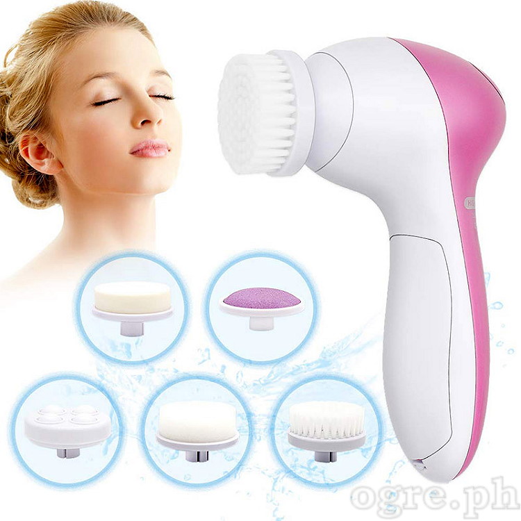 W-1306 5-in-1 Facial Cleansing Brush Set Battery-Powered