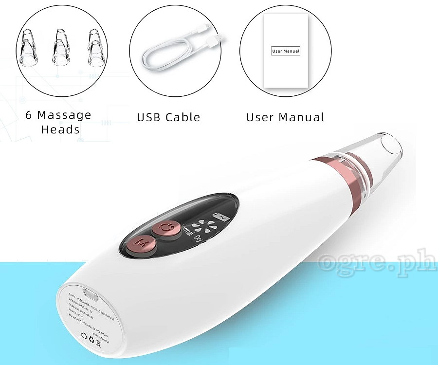 W-1888 Cordless Blackhead Remover / Skin Pore Vacuum Cleanser Set USB-Rechargeable
