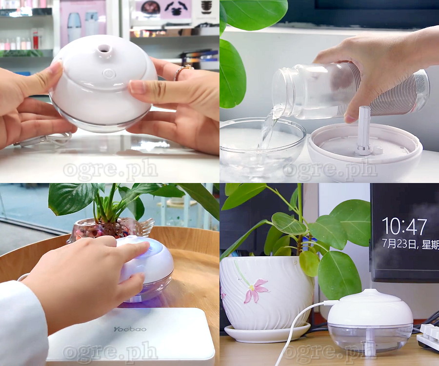 W-718F 250ml Aromatherapy Diffuser / Nano Mist Humidifier USB-Powered