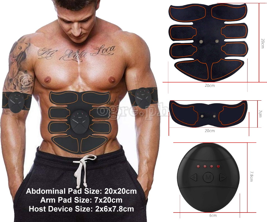 W-802 USB-Rechargeable Electrical Muscle Stimulator (EMS) Abdominal Massager