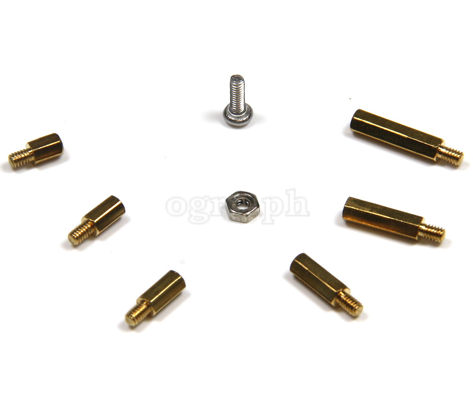 HW040-M2 PCB / Motherboard Brass M-F Standoff Spacer Kit ~ 180pcs M2 Mix