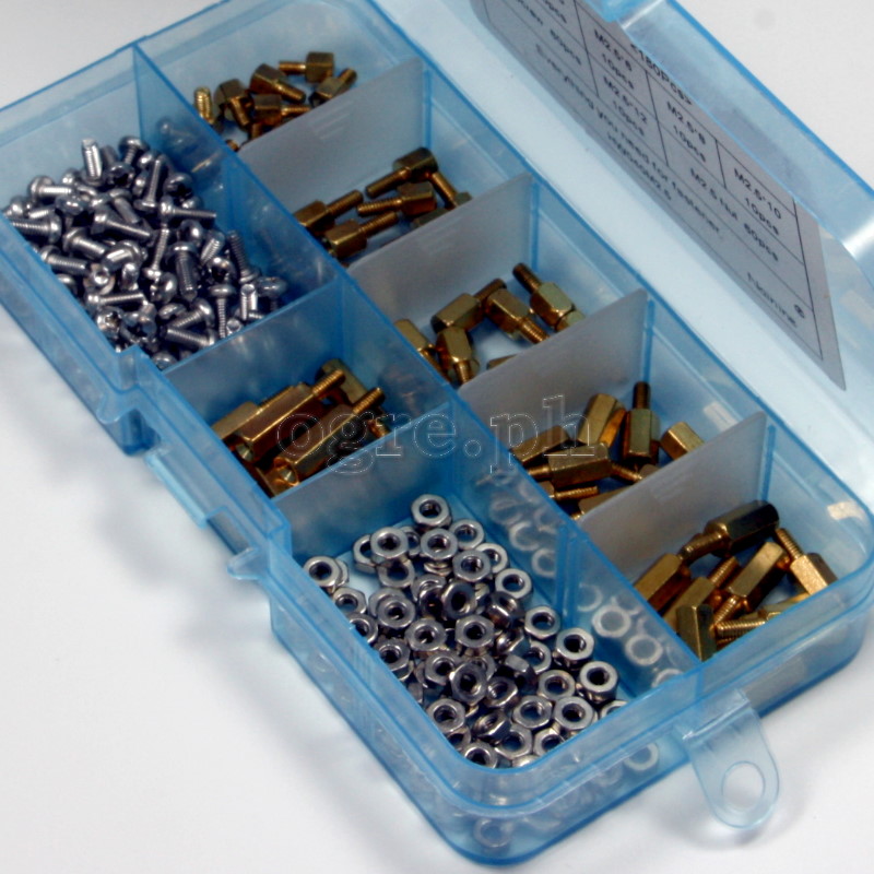HW040-M2.5 PCB / Motherboard Brass M-F Standoff Spacer Kit ~ 180pcs M2.5 Mix