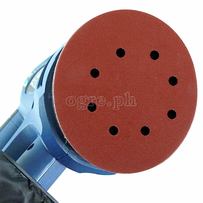 ROSD-100A Pack of 100pcs Assorted Grit Aluminum Oxide 8-Hole Sanding Discs 125mm (5”)