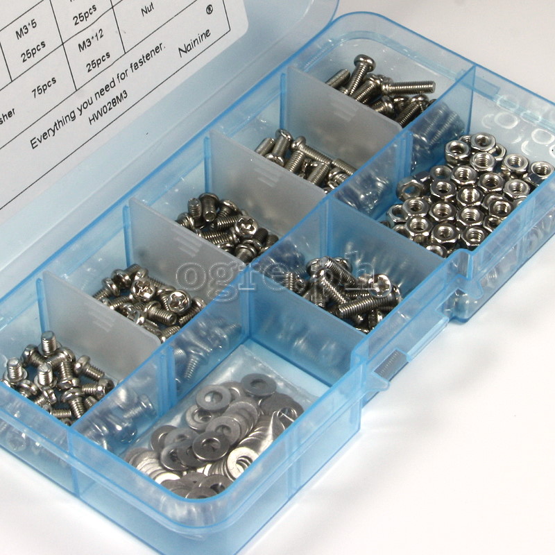 HW028-M3 Nickel Plated Pan Head Philips Screws Kit M3 Mix