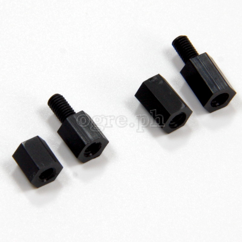 NL24-M3 PCB / Motherboard Black Nylon M-F / F-F Standoff Spacer Kit ~ 180pcs M3 Mix