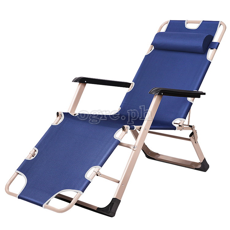 FRC-001A Fully Adjustable Collapsible Reclining Chair with Padded Headrest 178x66x32cm