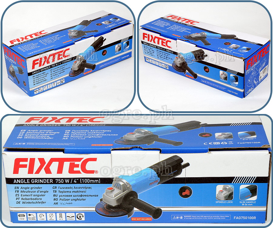 FAG750100R 750W 100mm Angle Grinder