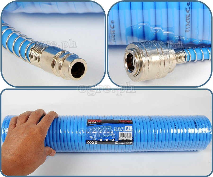 FAH0015 15m Industrial Air Hose with Quick-Release Fittings