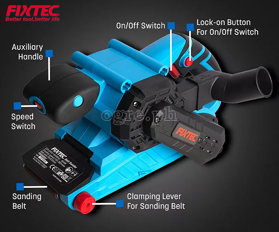 FBS90001 900W 76mm Belt Sander