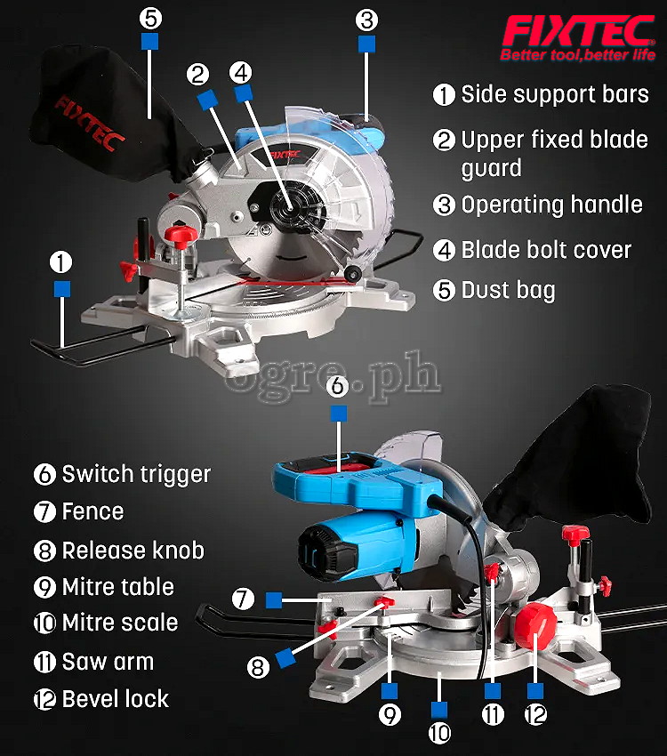 FMS21002 1500W 210mm Compound Mitre Saw