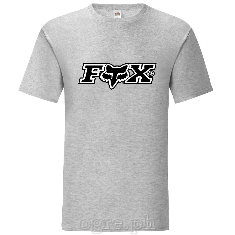 BRD-Fox(A) Outdoor Sports Brands Logos on FOTL Soft Premium Cotton Tee ~ Fox (Black)