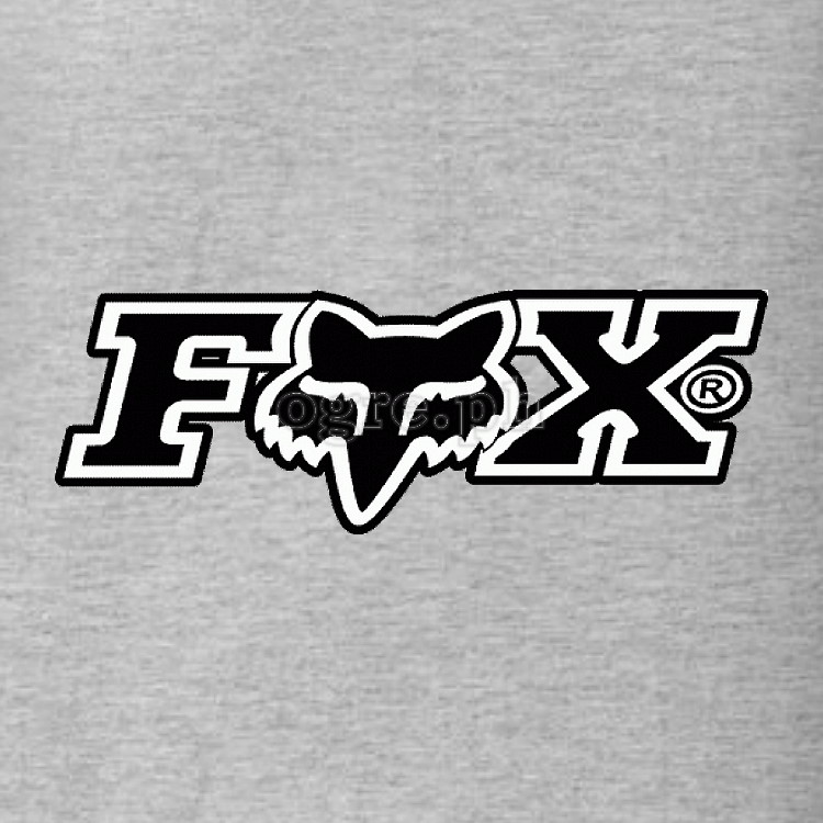 BRD-Fox(A) Outdoor Sports Brands Logos on FOTL Soft Premium Cotton Tee ~ Fox (Black)