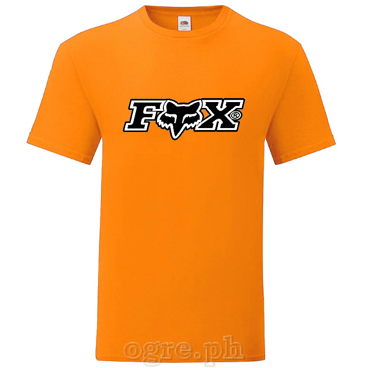 BRD-Fox(A) Outdoor Sports Brands Logos on FOTL Soft Premium Cotton Tee ~ Fox (Black)