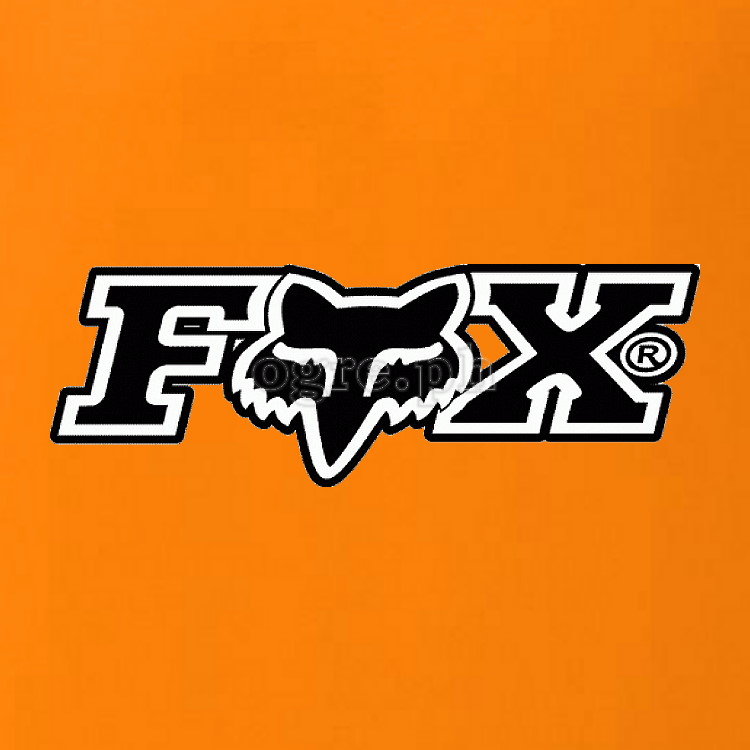 BRD-Fox(A) Outdoor Sports Brands Logos on FOTL Soft Premium Cotton Tee ~ Fox (Black)