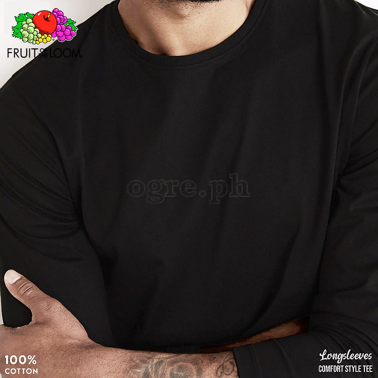 CLS-165B Black Classic Comfort Style Long Sleeves Tee 165gsm 100% Cotton