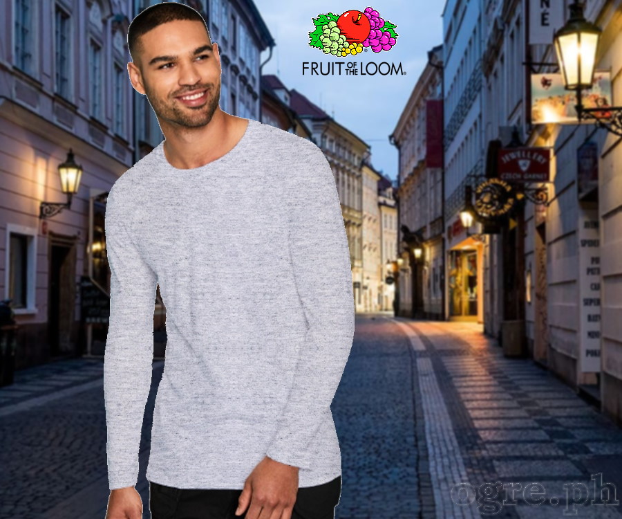 CLS-165H Heather Gray Classic Comfort Style Long Sleeves Tee 165gsm 100% Cotton