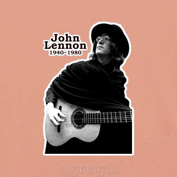 RML-JLN1 Rock Music Legends on Soft Premium 100% Cotton Tee ~ John Lennon