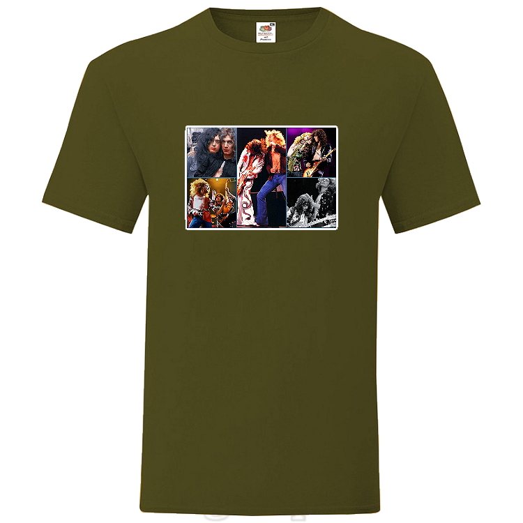 RML-ZEP1 Rock Music Legends on Soft Premium 100% Cotton Tee ~ Jimmy Page/Robert Plant