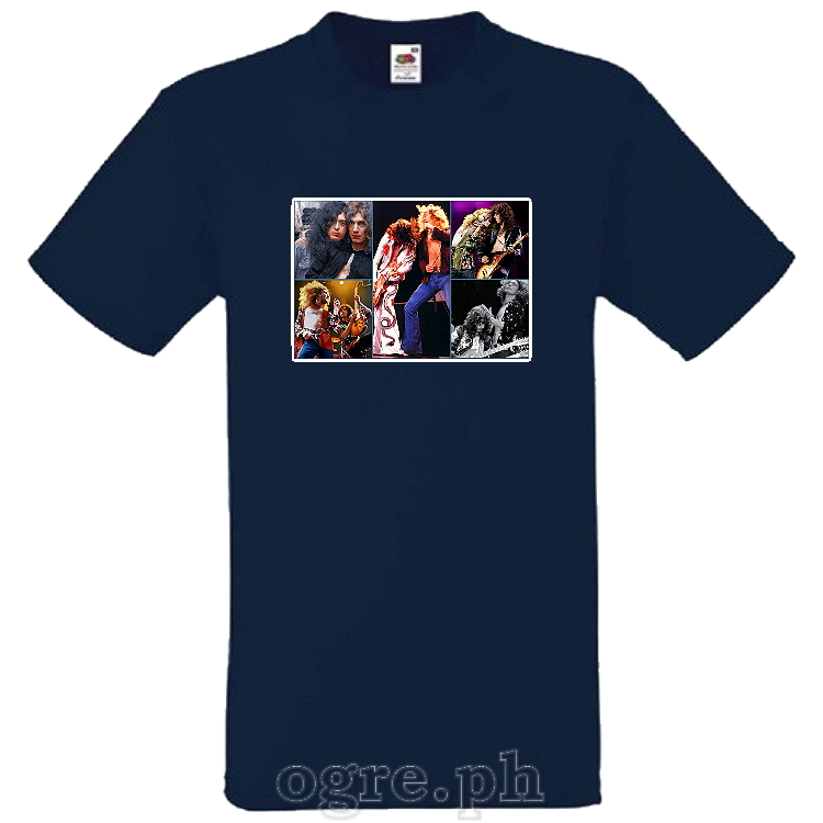 RML-ZEP1 Rock Music Legends on Soft Premium 100% Cotton Tee ~ Jimmy Page/Robert Plant